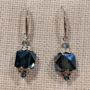 Crystal blue earrings